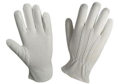 Industrial Cotton Work Gloves Three Stitches Lines On Back Long Life Time