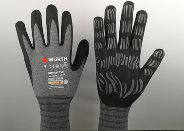 Micro Foam Insulated Nitrile Gloves , Nitrile Dipped Gloves Raised Grain Pattern