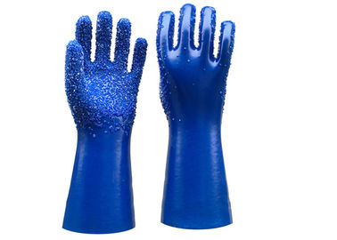 Single Dipped PVC Dotted Gloves Gauntlet Interlock Liner Stable Working
