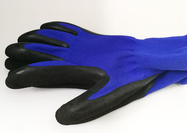 Black Foam Latex Coated Work Gloves 13 Gauge Nylon Knitting Seamless Liner