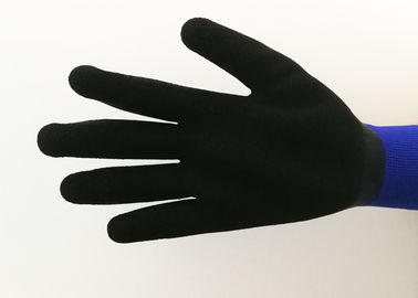 Black Foam Latex Coated Work Gloves 13 Gauge Nylon Knitting Seamless Liner