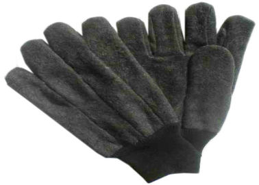 Dark Color Heat Resistant Gloves Customized Logo Printed For Glass Industry