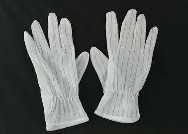 Lint Free Anti Static Gloves Polyester With Conductive Carbon Lines Reusable