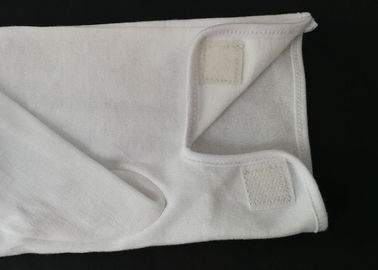 Disposable White Cotton Parade Gloves , White Ceremonial Gloves Magic Sticker On Wrist