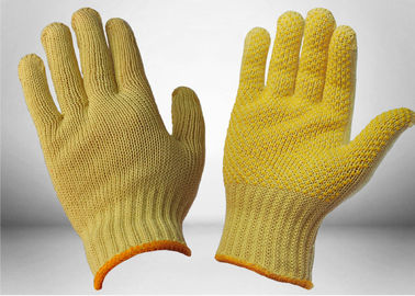 High Stretch Knitted pvc dotted cut proof cooking gloves slip resistant made of aramid fiber