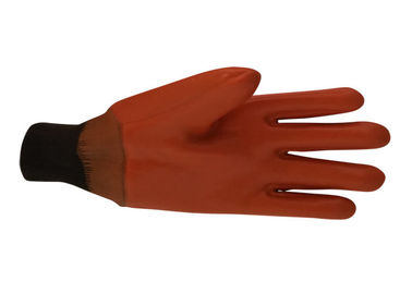Foam Insulated Liner PVC Coated Gloves Orange Maximum Protection From Acids