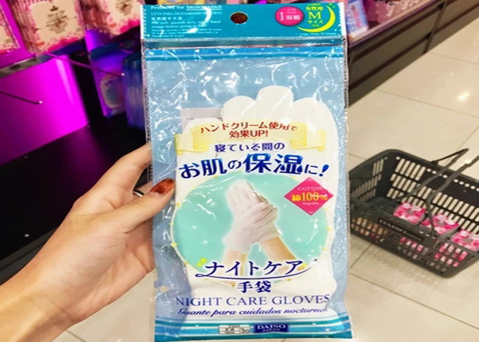 Night Sleep Cotton Moisturizing Gloves 145gsm Fabric Delicate Design