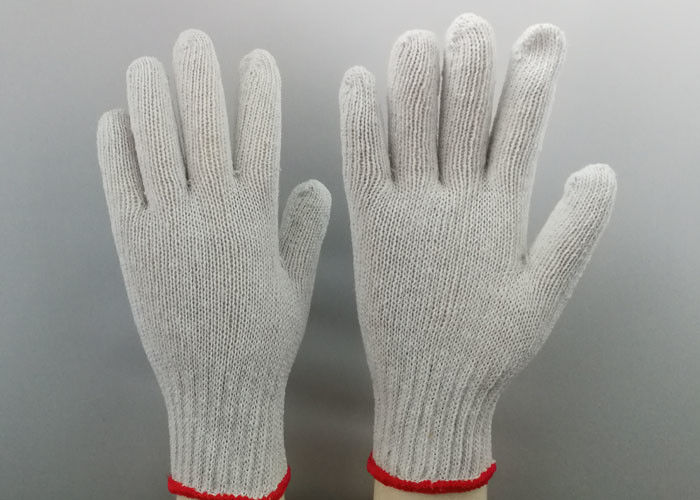 Protective Hand Cotton Knitted Gloves Spark Resistant For Mechanical Maintenance