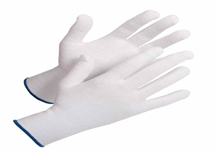 Seamless Design Cotton Spandex Gloves OEM Acceptable Mini PVC Dots On Palm