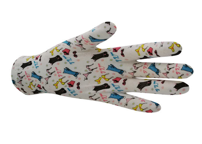 Flower Printed Cotton Cosmetic Gloves Protecting Fingertip From Drying