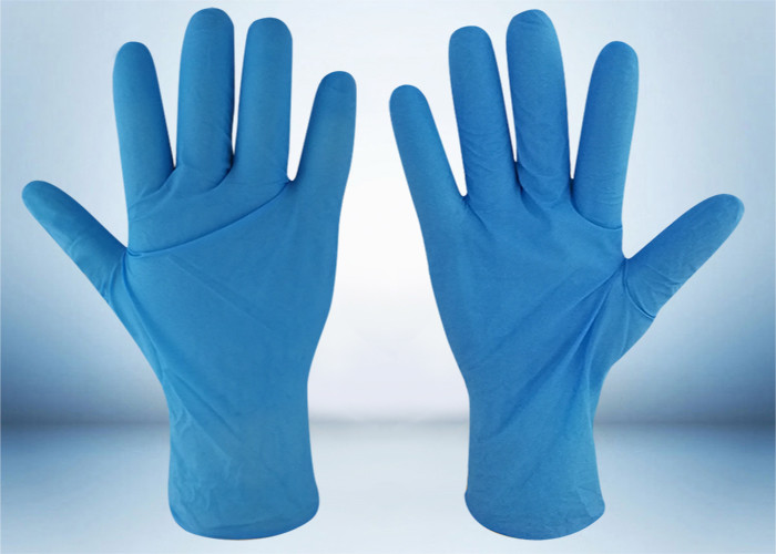 Powder Free Nitrile Examination Gloves 5 MIL Thickness Good Puncture