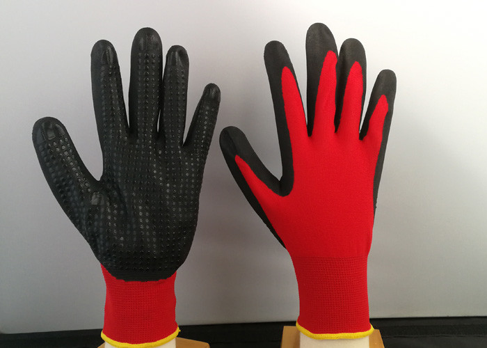 Slip Proof Nitrile Coated Gloves Breathable Featuring Heat Transfer