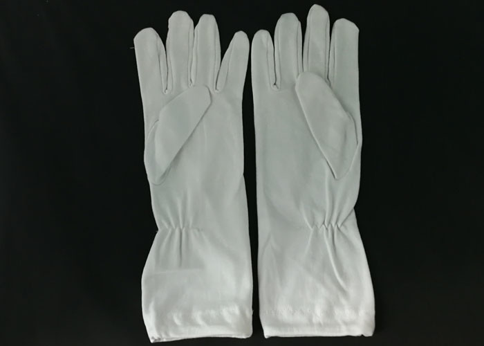 Bleached White Marching Band Gloves 33cm Glove Length OekoTex Standard